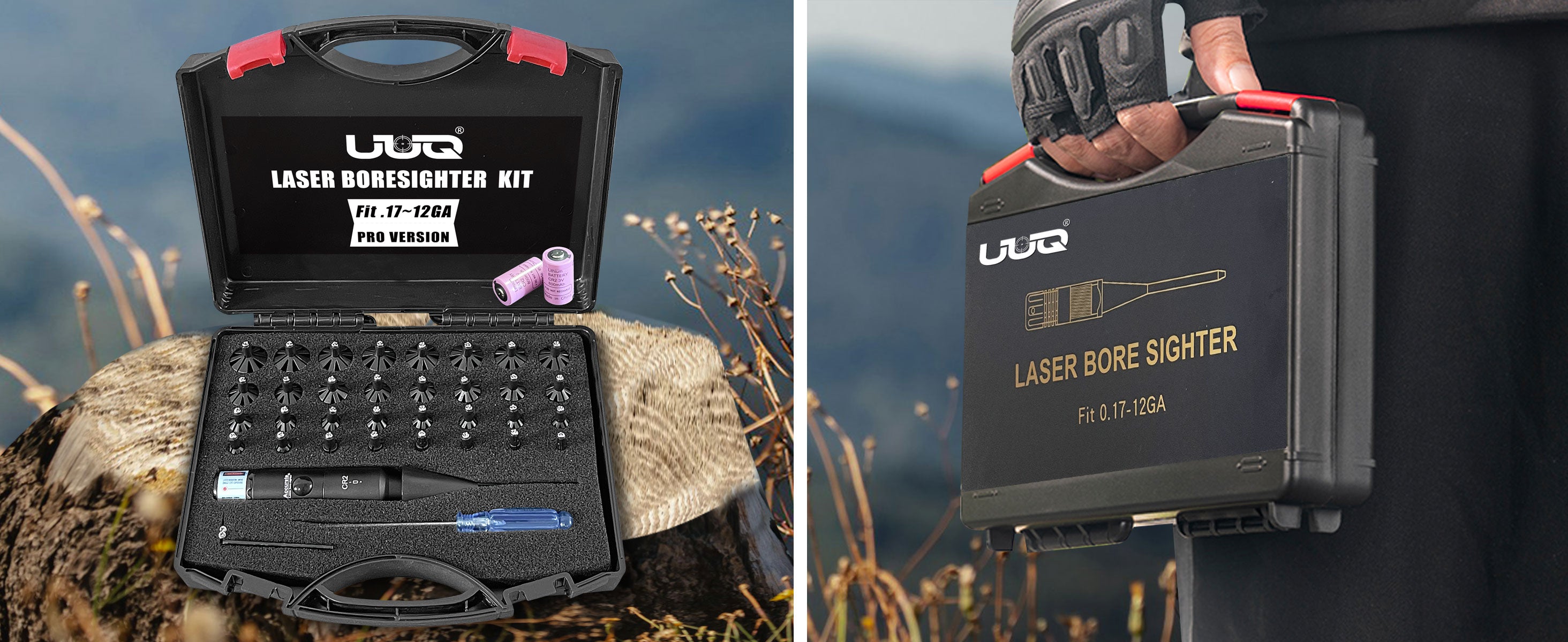 Laser boresighter kit for .17 to 12GA