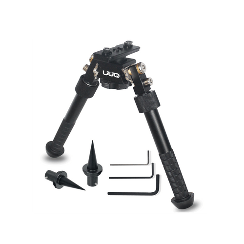 UUQ QV8 6-9 Inches Tactical Rifle Adjustable Bipod-Mount Base for Mlok Handguards, Directly Attach to M-Rail System(Integral Model)