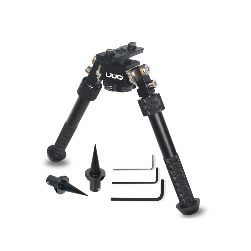 Load image into Gallery viewer, UUQ QV8 6-9 Inches Tactical Rifle Adjustable Bipod-Mount Base for Mlok Handguards, Directly Attach to M-Rail System(Integral Model)

