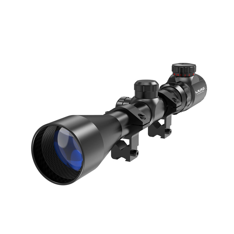 Load image into Gallery viewer, UUQ 3-9×40 Rifle Scope with Red/Green Illumination，Rangefinder Reticle，Fits 11mm Free Mounts
