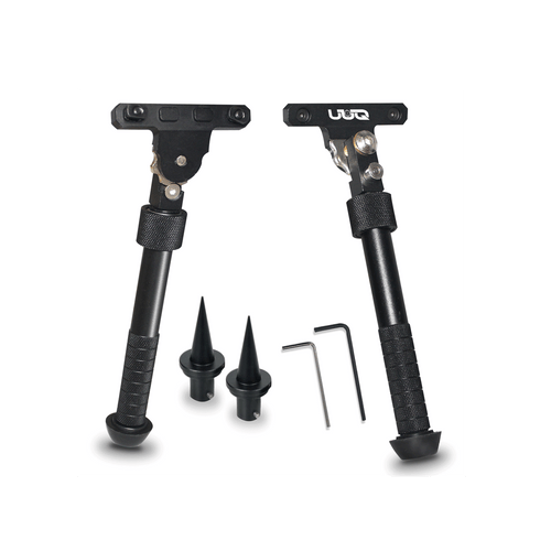 UUQ QV8 6-9 Inches Tactical Rifle Adjustable Bipod-Mount Base for Mlok Handguards, Directly Attach to M-Rail System(Split Model)