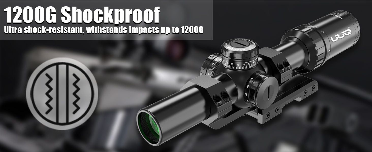 UUQ Leopard Speed 1-6x24 SFP LPVO, withstands impacts up to 1200G