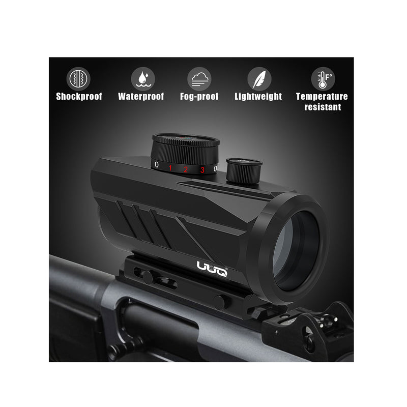 Load image into Gallery viewer, UUQ Tactical 1x30mm Reflex Green/Red/Blue 3 MOA Dot Sight,Fits 11/20mm Base Rifle Scope
