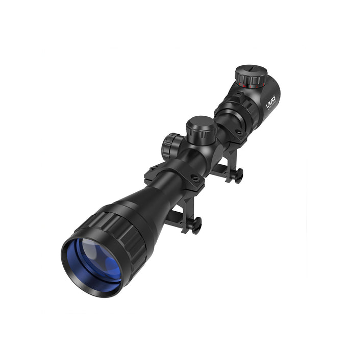 UUQ 3-9X32AO Rifle Scope，Red/Green Illumination,Front Parallax Adjustment, Rangefinder Reticle，Fits 20mm Free Mounts