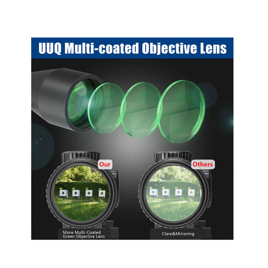 Multi-coated objective lens provides a clearer view.