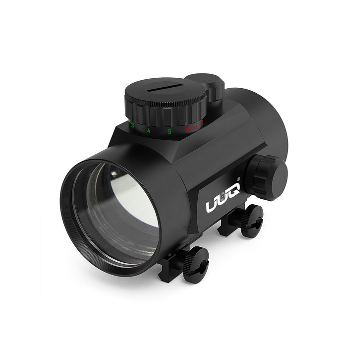 UUQ 1x40mm Reflex Sight-4MOA Red&Green Dot Sight-5-Level Brightness-Fits 20mm Rails