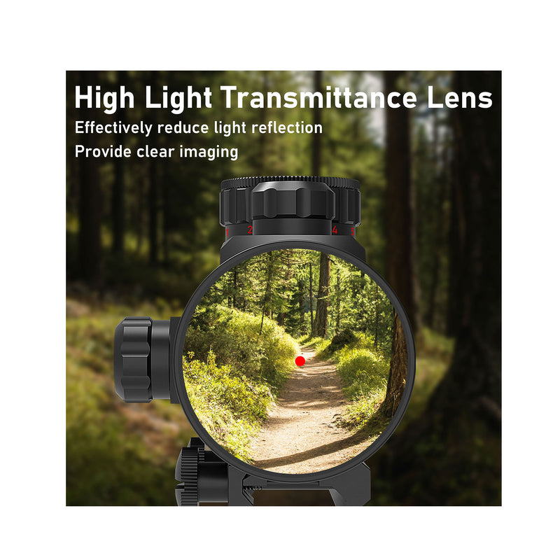 Load image into Gallery viewer, UUQ 1x40mm Reflex Sight-4MOA Red&amp;Green Dot Sight-5-Level Brightness-Fits 20mm Rails
