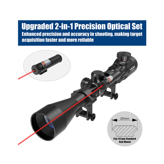 UUQ 3-9×40 Rifle Scope with Gun Laser