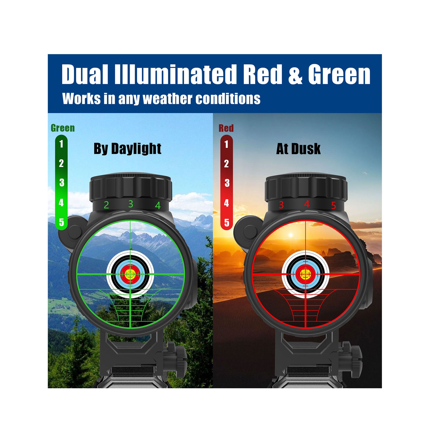 UUQ 3-9×40 Rifle Scope with Gun Laser