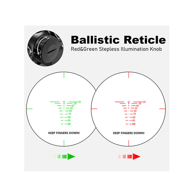 Load image into Gallery viewer, UUQ crossbow scope is equipped with a red and green ballistic reticle.
