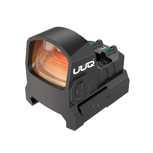 UUQ Mini Reflex RMS/RMSc Red Dot Sight with Fiber Optics,2MOA,10 Brightness Adjustments Motion Awake Red Dot Scope