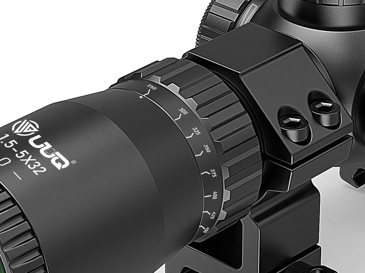 Crossbow scope with adjustable magnification and FPS