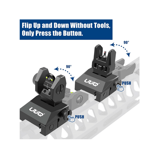 UUQ Fiber Optic Iron Sights Tool-free Adjustment