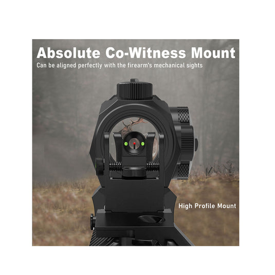 UUQ Prince7 1x20mm Compact Red Dot Sight with Absolute Co Witness Riser