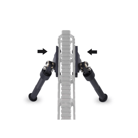 UUQ QV8 6-9 Inches Tactical Rifle Adjustable Bipod-Mount Base for Mlok Handguards, Directly Attach to M-Rail System(Split Model)
