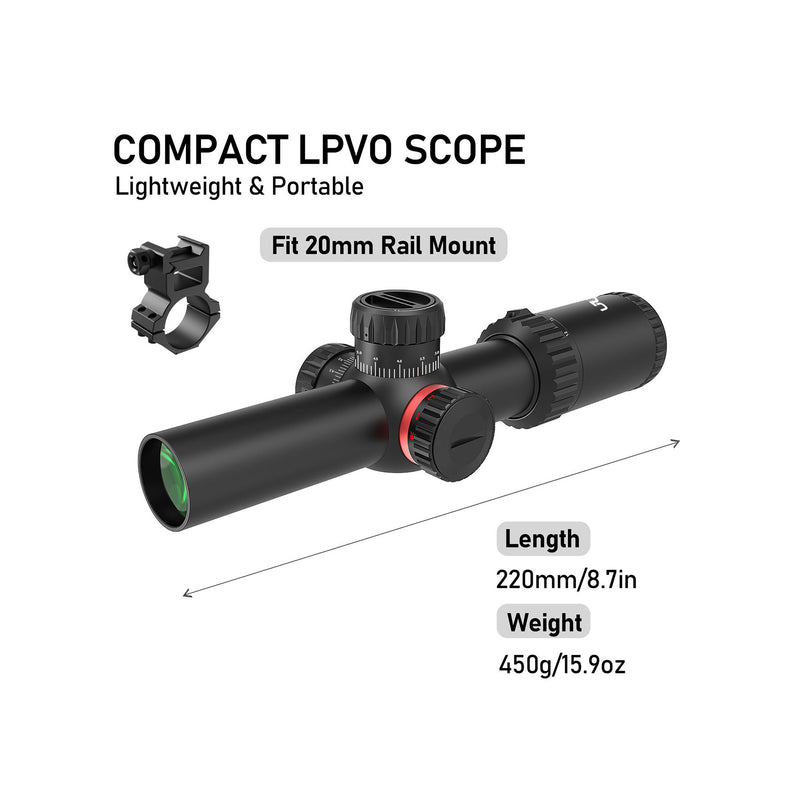 Load image into Gallery viewer, Compact LPVO Scope,lightweight &amp; portable.
