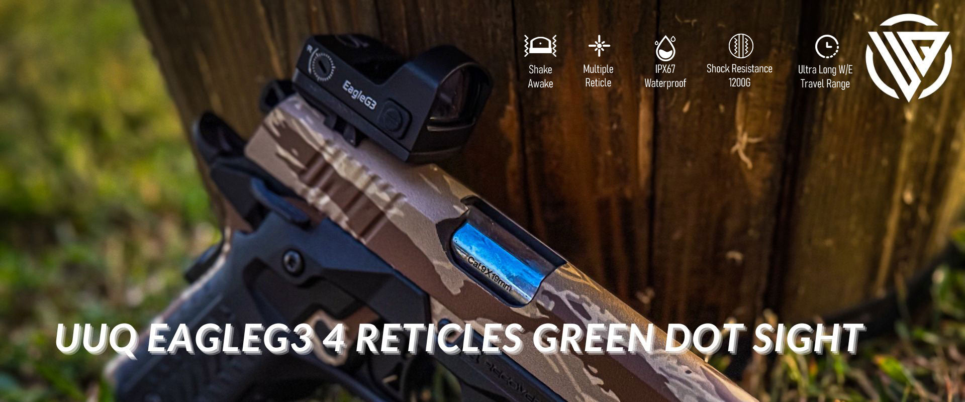 UUQ EagleG3 4 Reticles green dot sight mounted on rifle