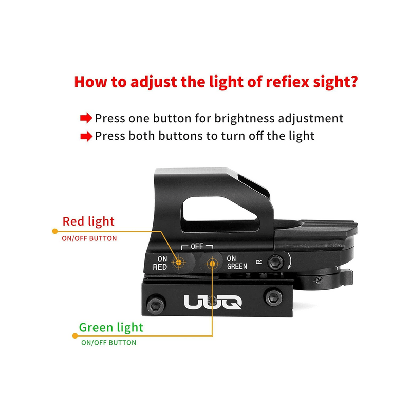 Load image into Gallery viewer, UUQ 3-9X32EG Tactical Rifle Scope Illuminated Red &amp; Green Range Finder Reticle W/Reflex Sight &amp; Green Laser Sight - UUQ Optics
