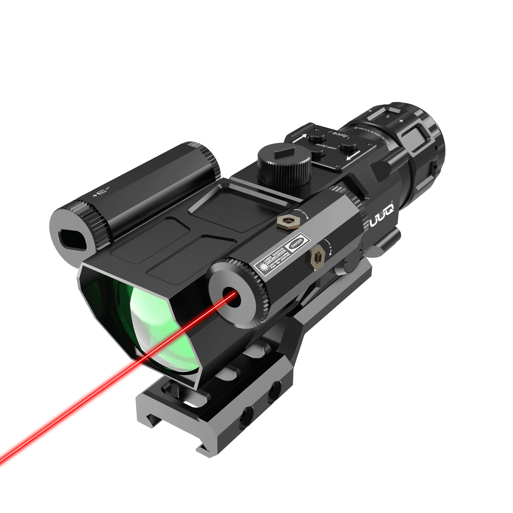 UUQ 4x32 Prism Rifle Scope with Red Laser – UUQ Optics