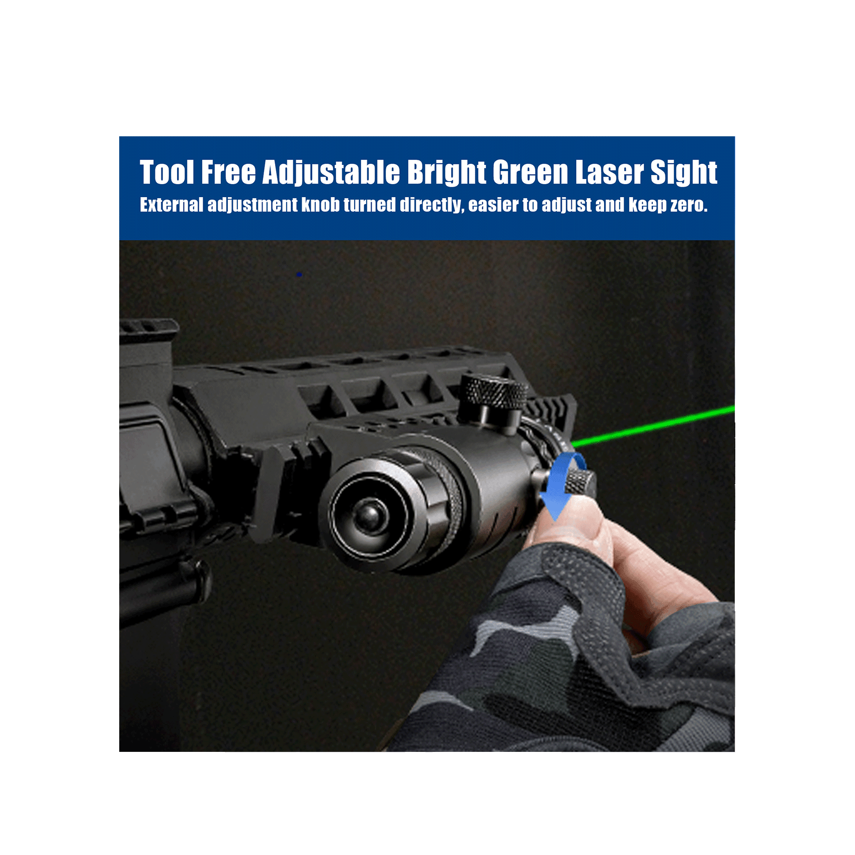 UUQ Hunting  Gun Lasers - Military Grade Green Laser Sight for Rifle with 20mm Picatinny Mount & 1'' Ring Mount Adapter, Remote Pressure Switch,Battery Dot for Accurate and Reliable Performan - UUQ Optics