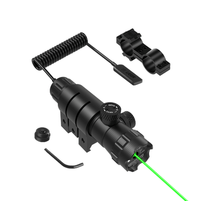 UUQ Hunting  Gun Lasers - Military Grade Green Laser Sight for Rifle with 20mm Picatinny Mount & 1'' Ring Mount Adapter, Remote Pressure Switch,Battery Dot for Accurate and Reliable Performan - UUQ Optics