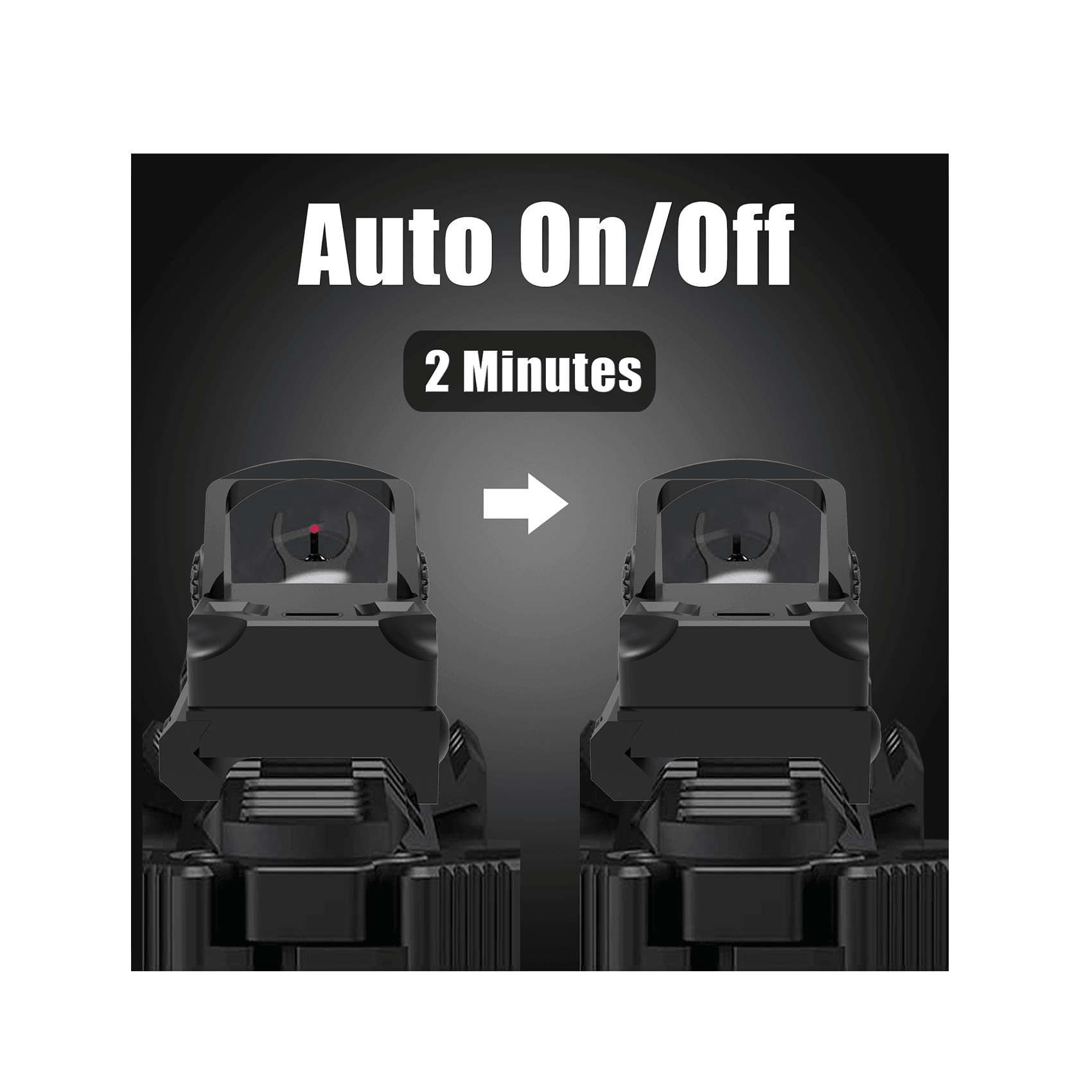 UUQ Mini Reflex Red Dot Sight Shake Awake Optic Sight for Rifles, Pistols and Shotguns 2MOA,12 Brightness Adjustment Red Dot Scope,HD1088 Suitable for RMR or 20mm Picatinny Rail - UUQ Optics