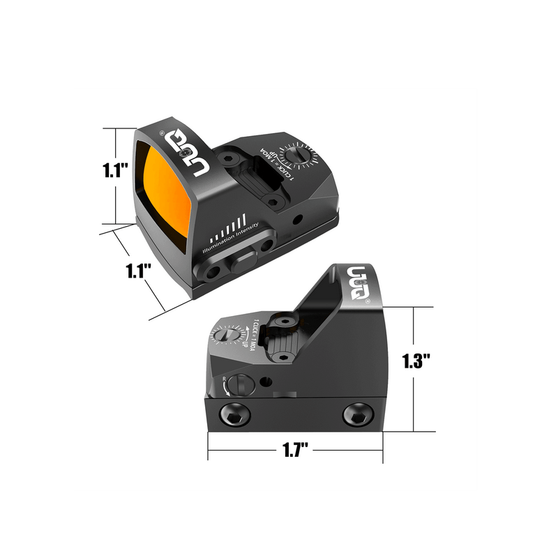 Load image into Gallery viewer, UUQ Mini Reflex Red Dot Sight for Rifles, Pistols and Shotguns 2MOA,7 Brightness Adjustments,(Suitable for RMR or 20mm Picatinny Rail) - UUQ Optics
