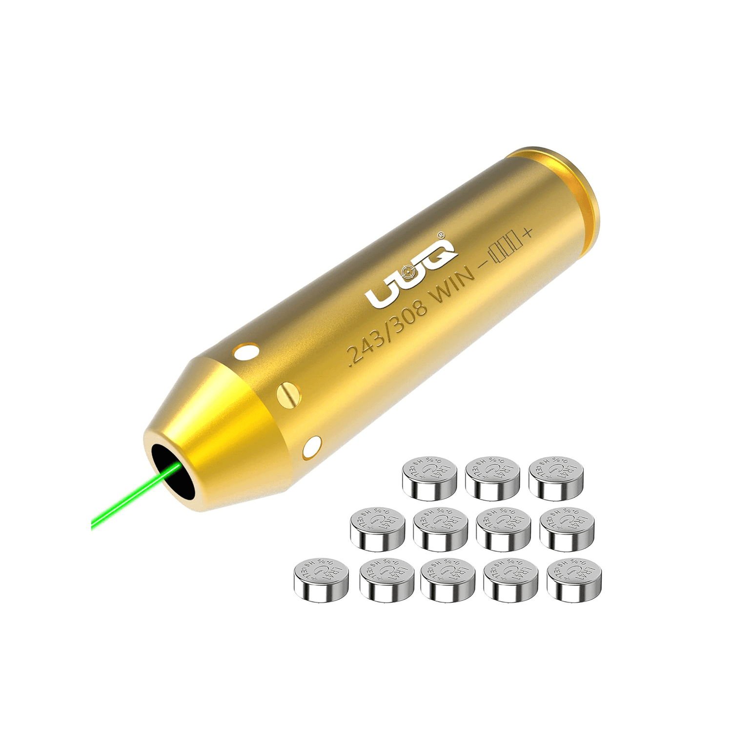 UUQ Red/Green Laser Bore Sight 9mm/.223Rem/5.56Nato Cal/.243 308/12 Ga UUQ Optics