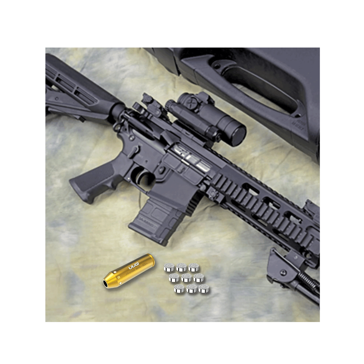 UUQ Red/Green Laser Bore Sight 9mm/.223Rem/5.56Nato Cal/.243 308/12 Ga UUQ Optics