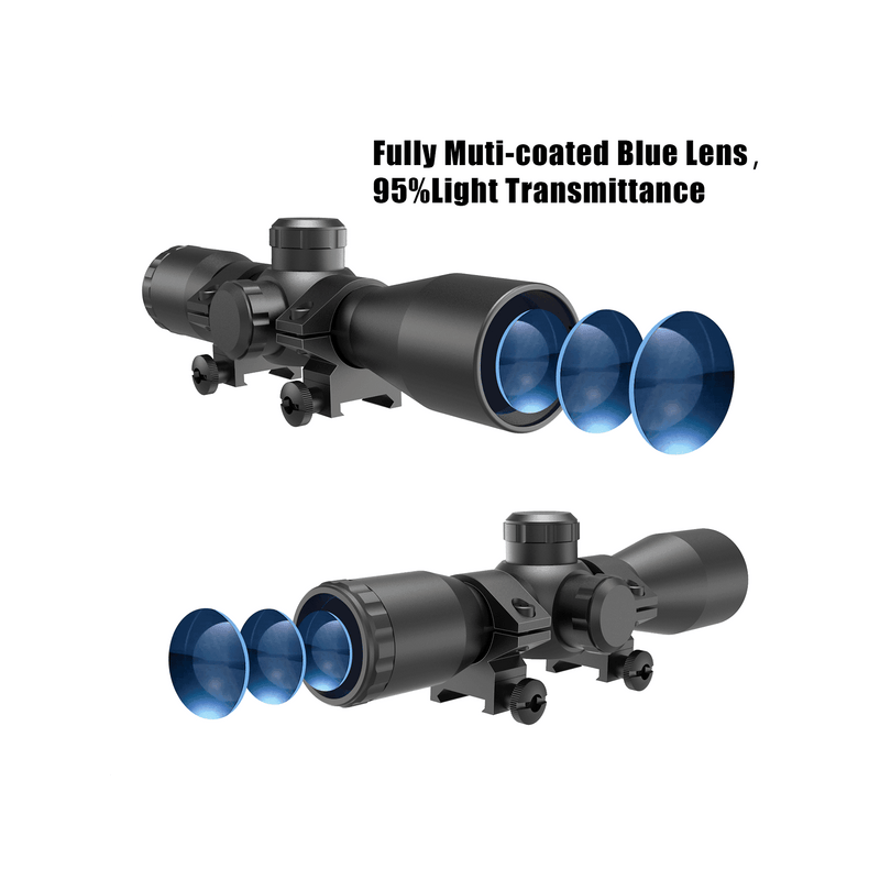 Load image into Gallery viewer, UUQ Tactical 4X32 Compact .223 .308 Scope Rangefinder Reticle/w Ring Mounts - UUQ Optics
