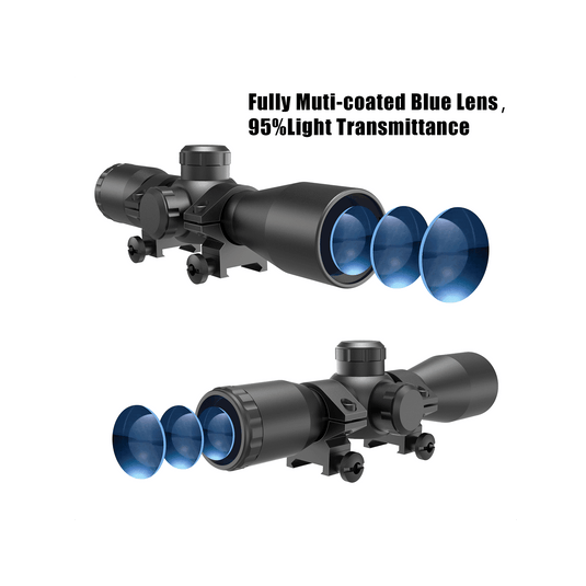 TACFUN Tactical 4x32 Compact Rifle Scope – With Mil-Dot Reticle & Picatinny Rings