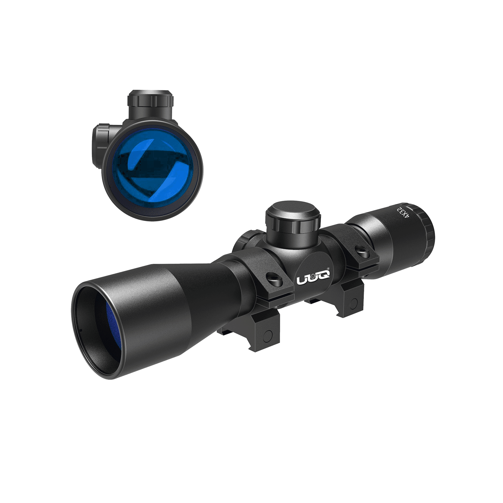 UUQ Tactical 4X32 Compact .223 .308 Scope Rangefinder Reticle/w Ring Mounts - UUQ Optics