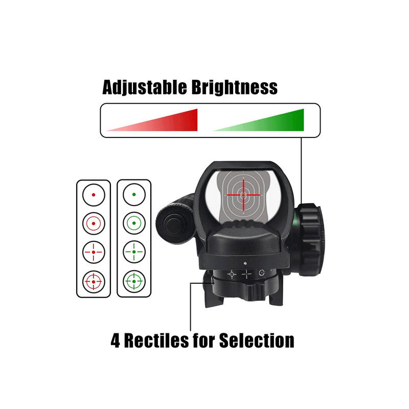 Load image into Gallery viewer, UUQ Tactical Holographic Red Green Reflex Scope Sight 4 Reticles - UUQ Optics
