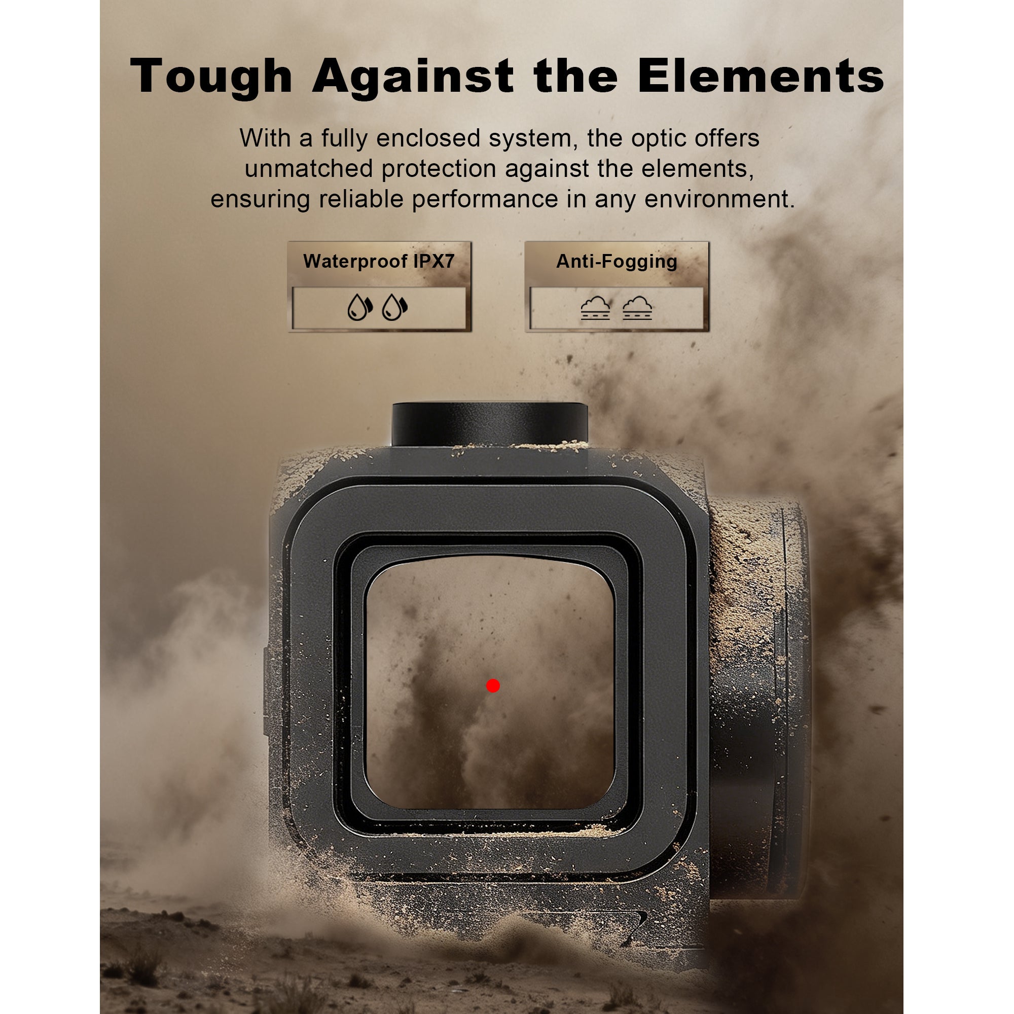UUQ EagleE1 Enclosed Red Dot Sight with IPX7 waterproof and anti-fogging protection.